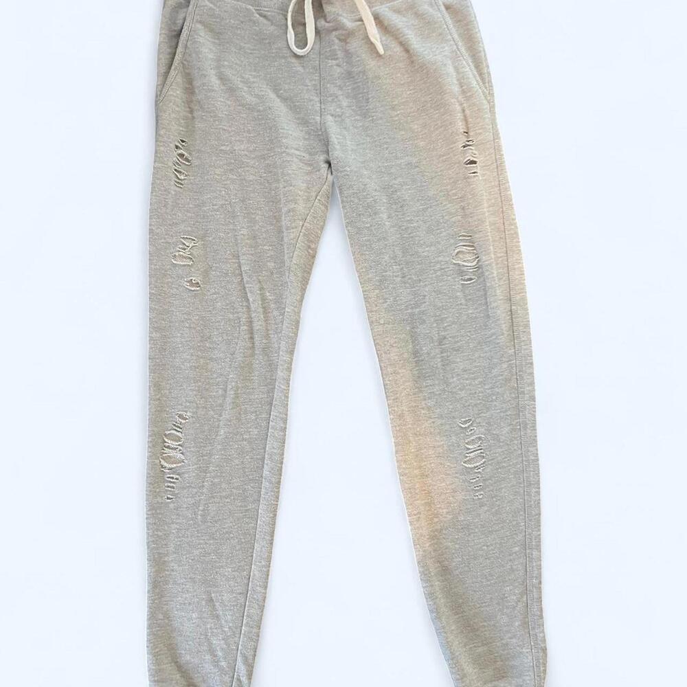 Forever 21 Grey distressed drawstring joggers Size Small